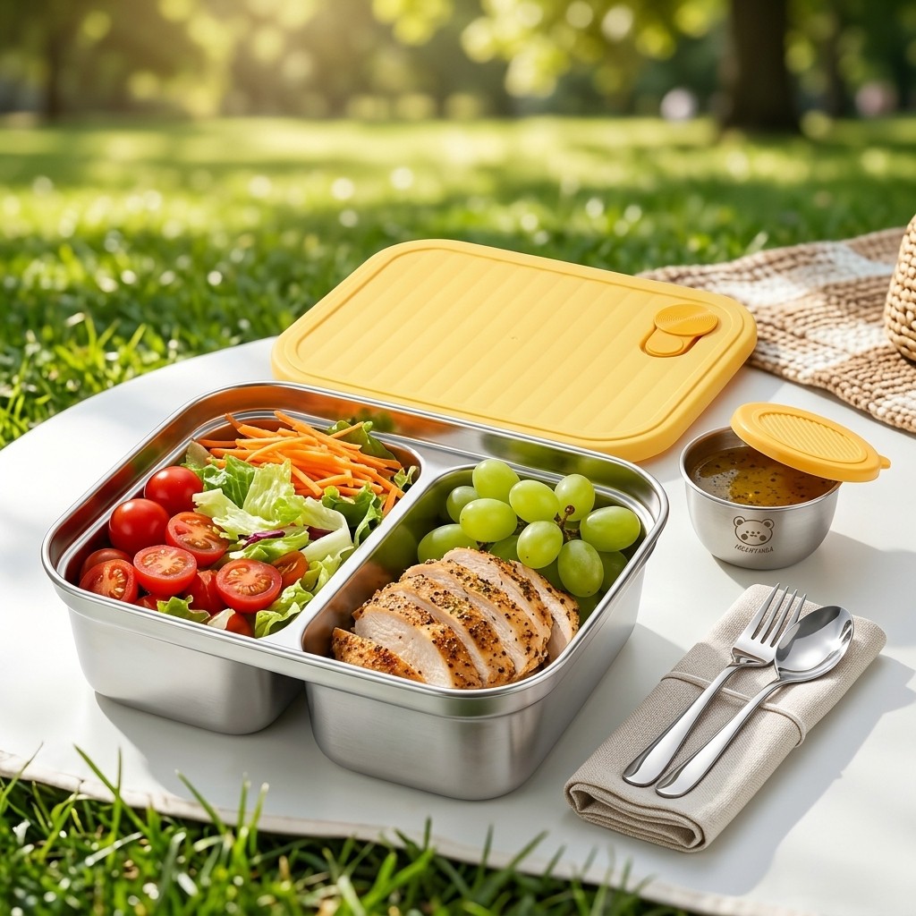 Meal Prep Bowl - 304 Stainless Steel Lunch Container Portable