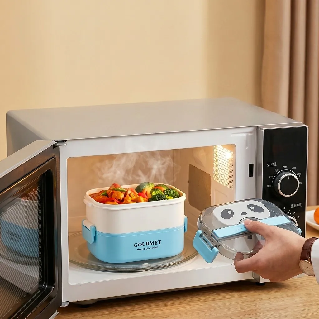 Microwavable Plastic Bento Box - Meal Prep Or Prep Meal ulasan dan harga
