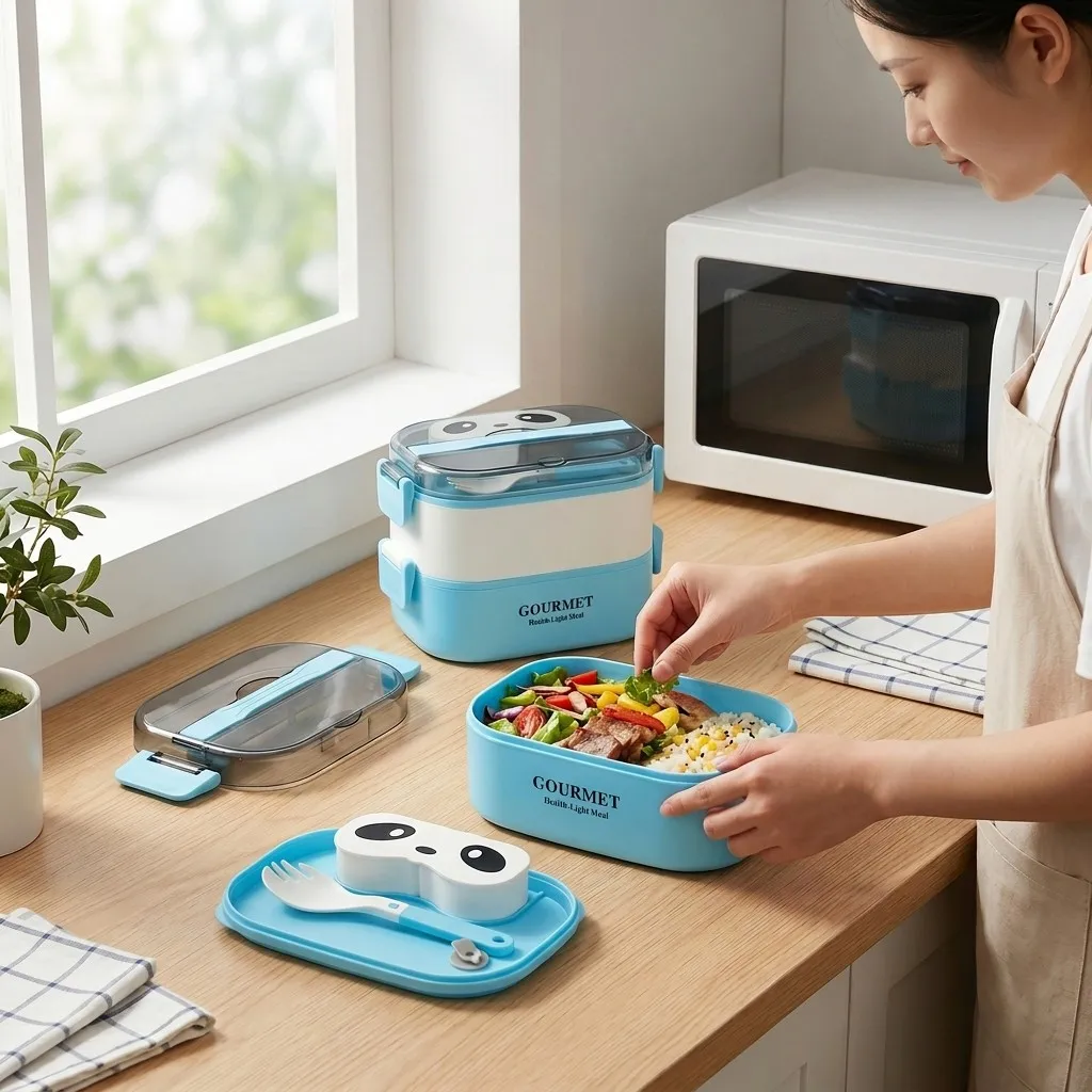 Microwavable Bento Lunch Box K - Meal Prep Or Prep Meal ulasan dan harga