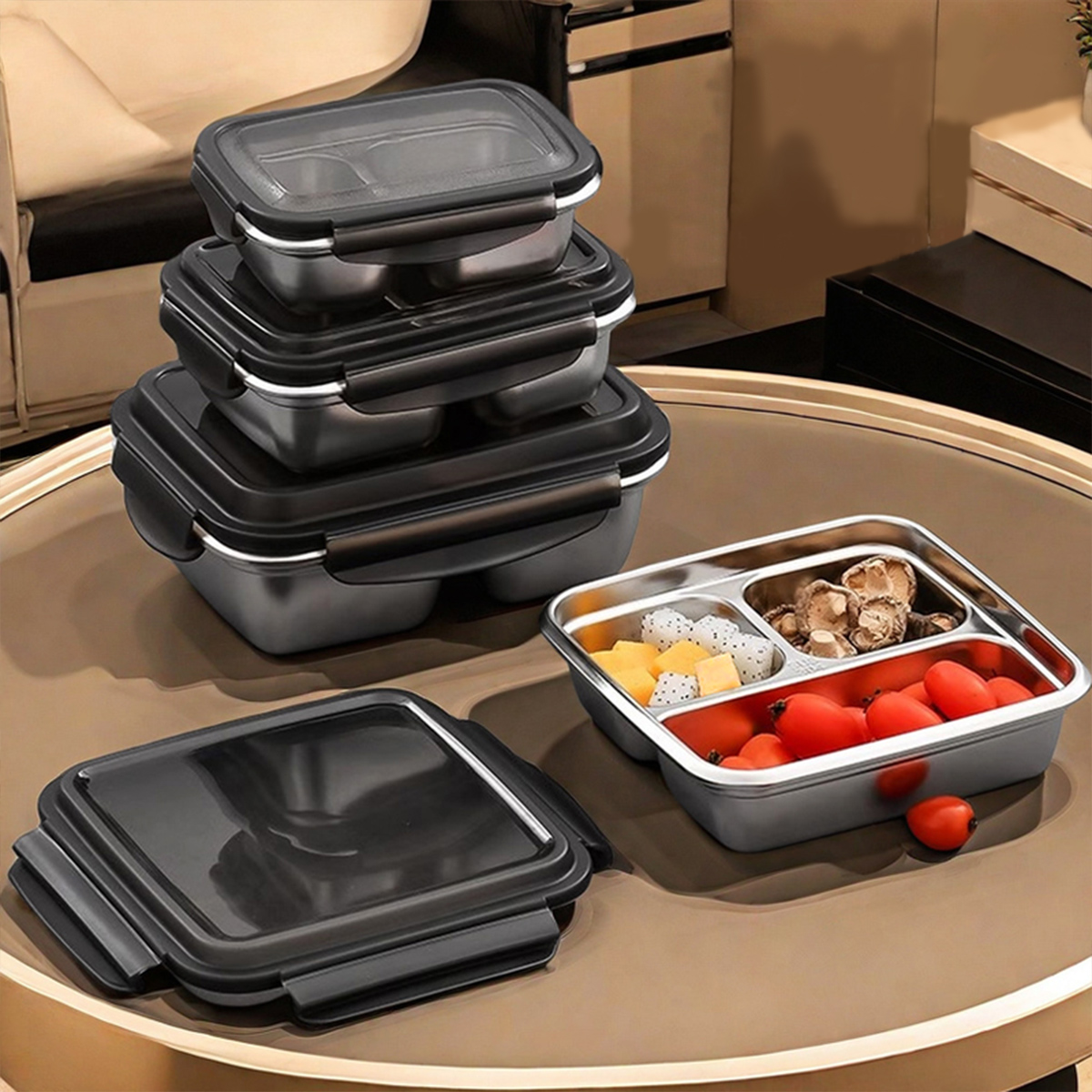 WORTHBUY 2/3 Grids 304 Stainle - Meal Prep Bowl ulasan dan harga