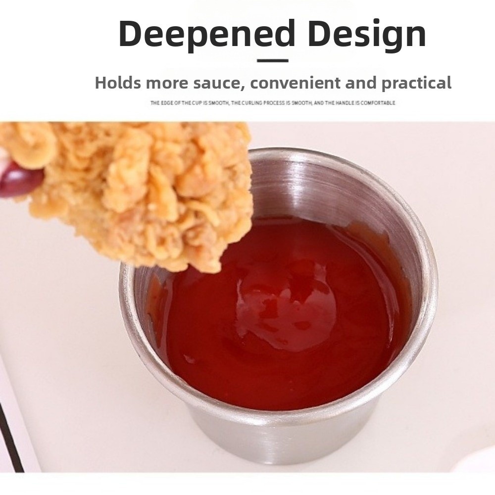 12PCS/SET Stainless Steel Dipp - Sauce Dipping Cup ulasan dan harga