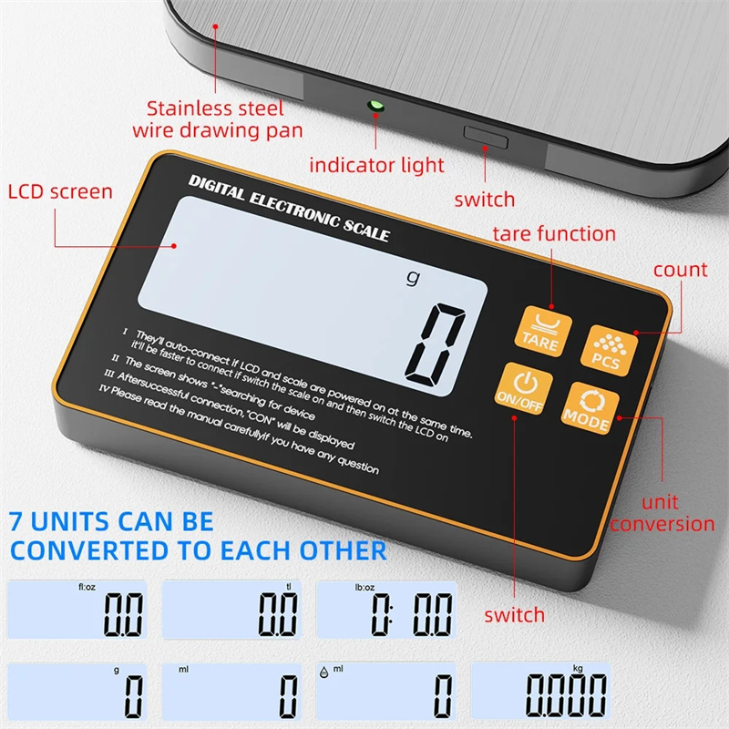 Wireless Kitchen Scale with Re - Meal Prep Kitchen ulasan dan harga