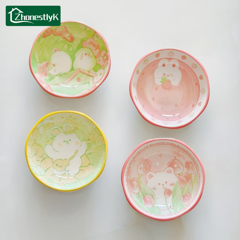 4Pcs Cute Rabbit and Bird Tast - Sauce Dipping Cup ulasan dan harga