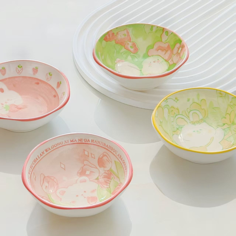 4Pcs Cute Rabbit and Bird Tast - Sauce Dipping Cup ulasan dan harga