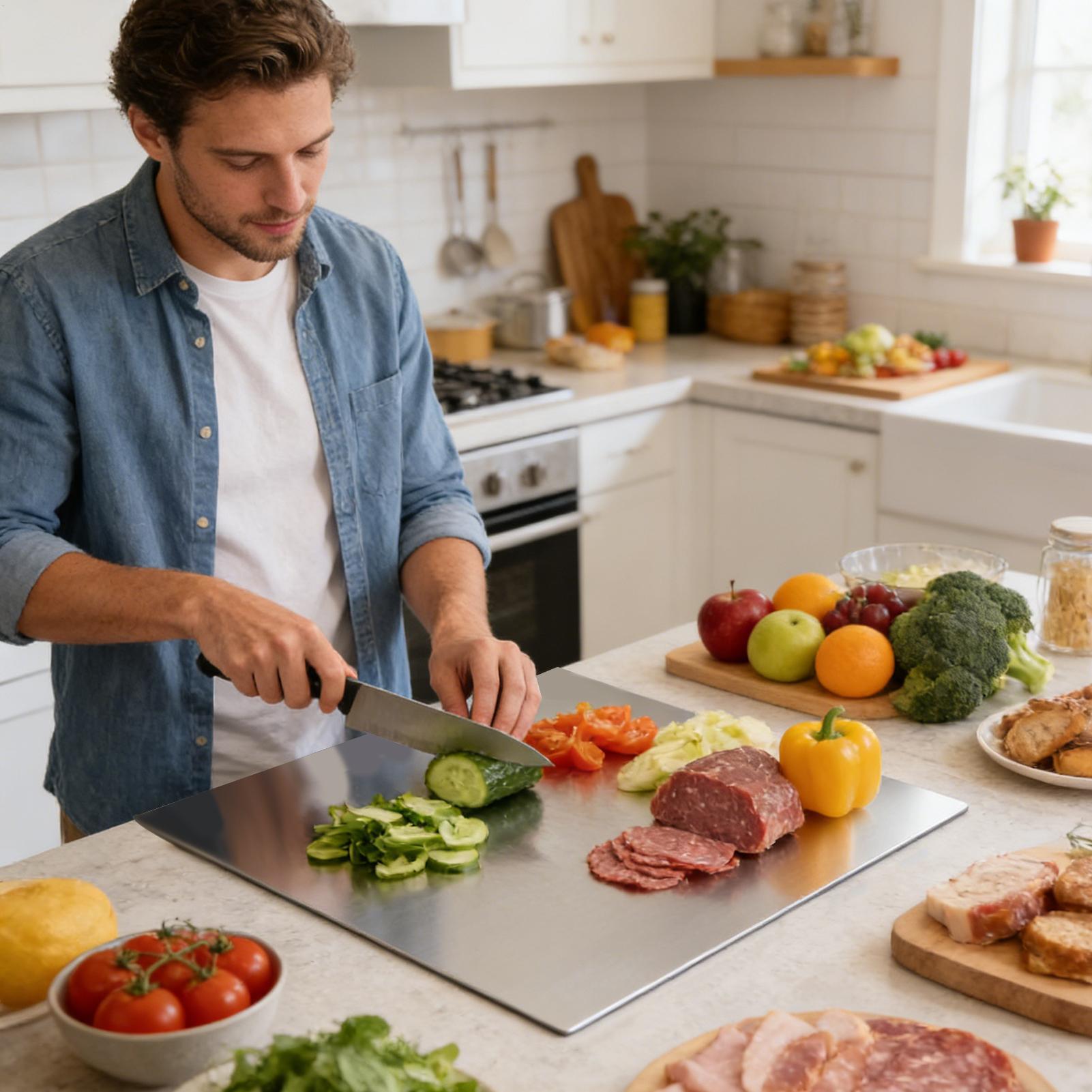Stainless Steel Cutting Board  - Meal Prep Kitchen ulasan dan harga