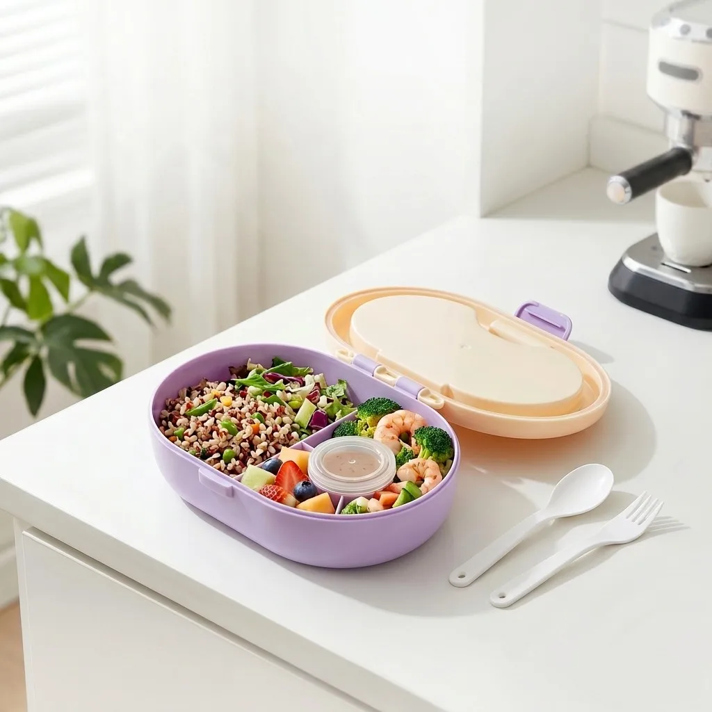 Portable Plastic Bento Lunch B - Meal Prep Or Prep Meal ulasan dan harga