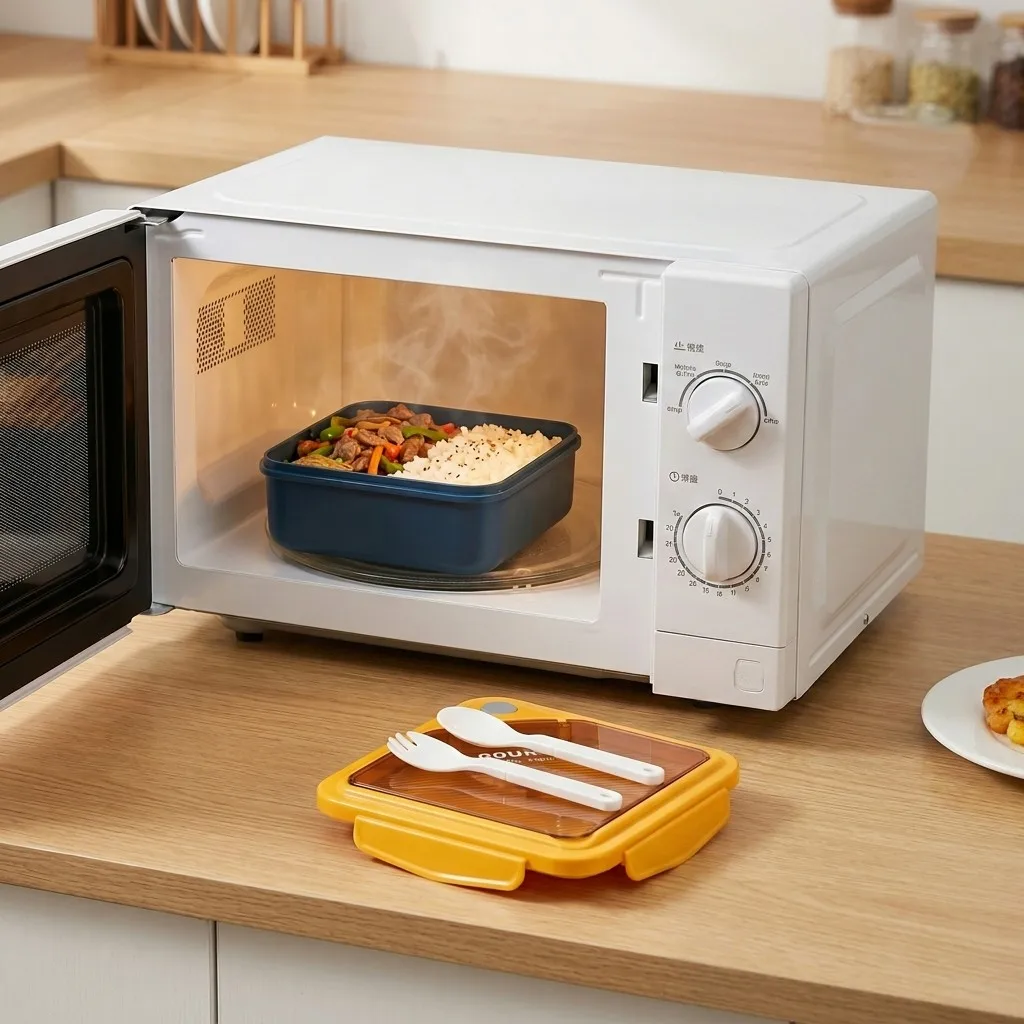 Microwavable Plastic Bento Lun - Meal Prep Or Prep Meal ulasan dan harga