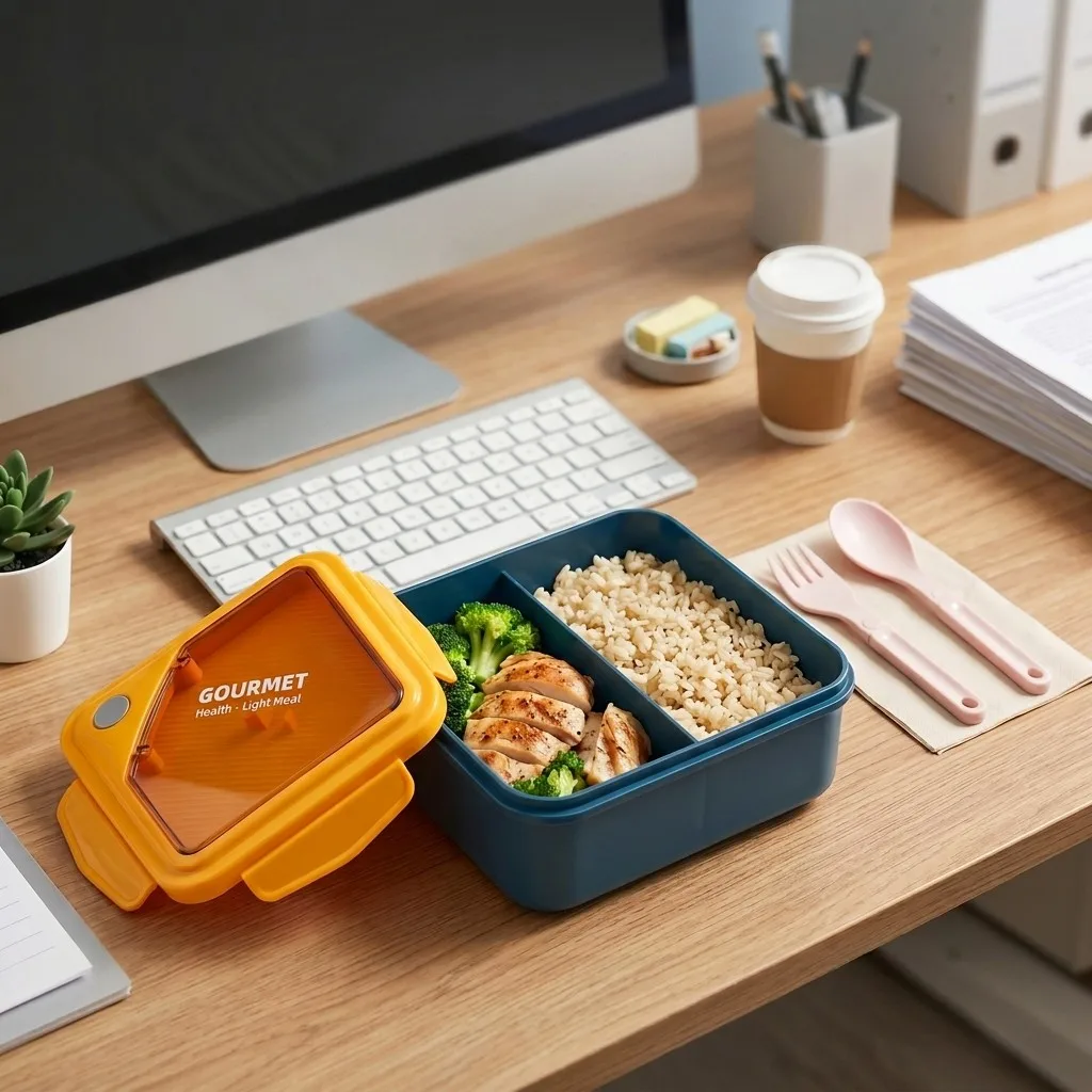Microwavable Plastic Bento Lun - Meal Prep Or Prep Meal ulasan dan harga