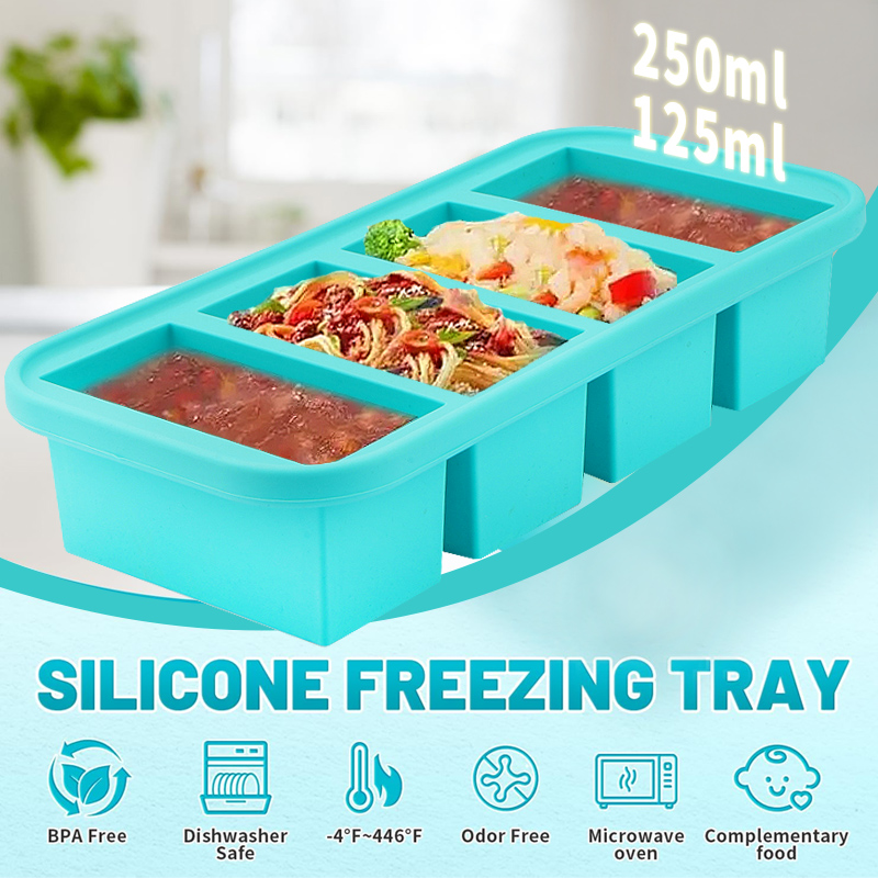 4 Covered Silicone Freezer Mol - Meal Prep Template ulasan dan harga