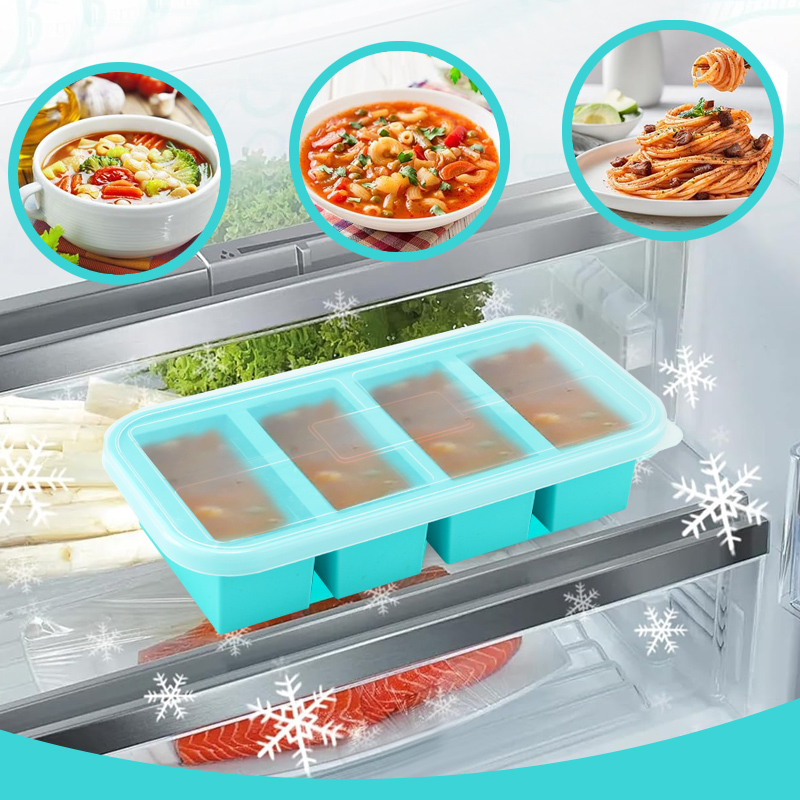 4 Covered Silicone Freezer Mol - Meal Prep Template ulasan dan harga