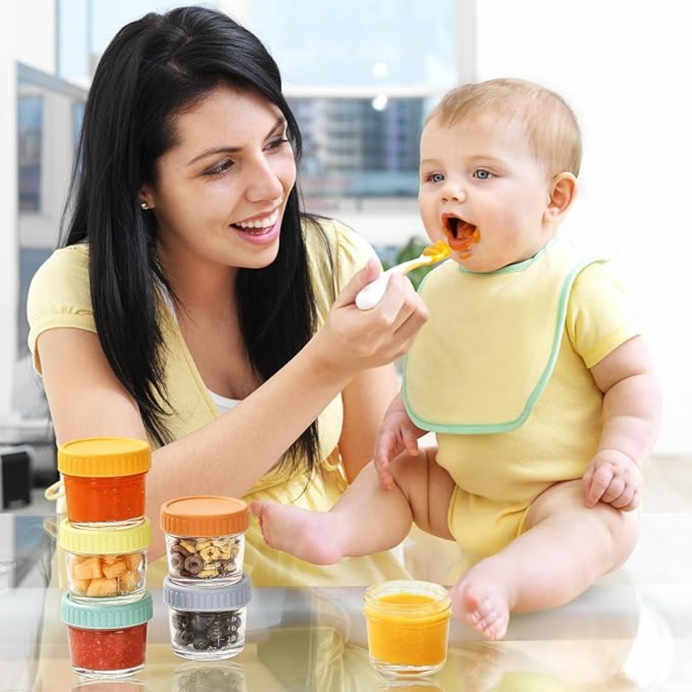6pcs Glass Baby Food Jar Reusa - Sauce Dipping Cup ulasan dan harga