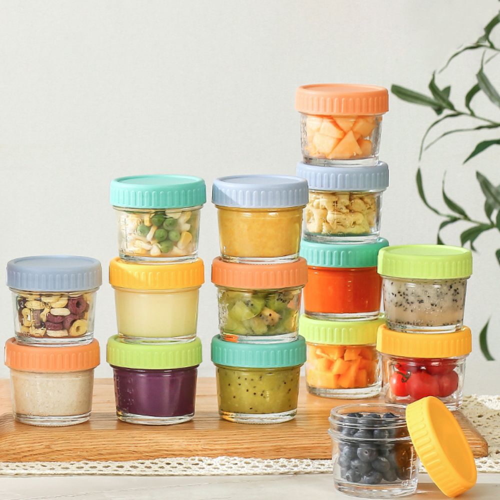 6pcs Glass Baby Food Jar Reusa - Sauce Dipping Cup ulasan dan harga