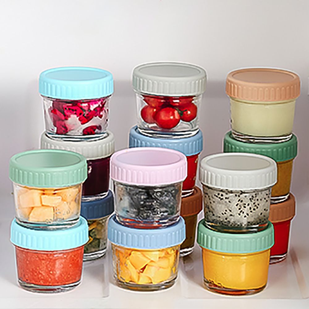 6pcs Glass Baby Food Jar Reusa - Sauce Dipping Cup ulasan dan harga