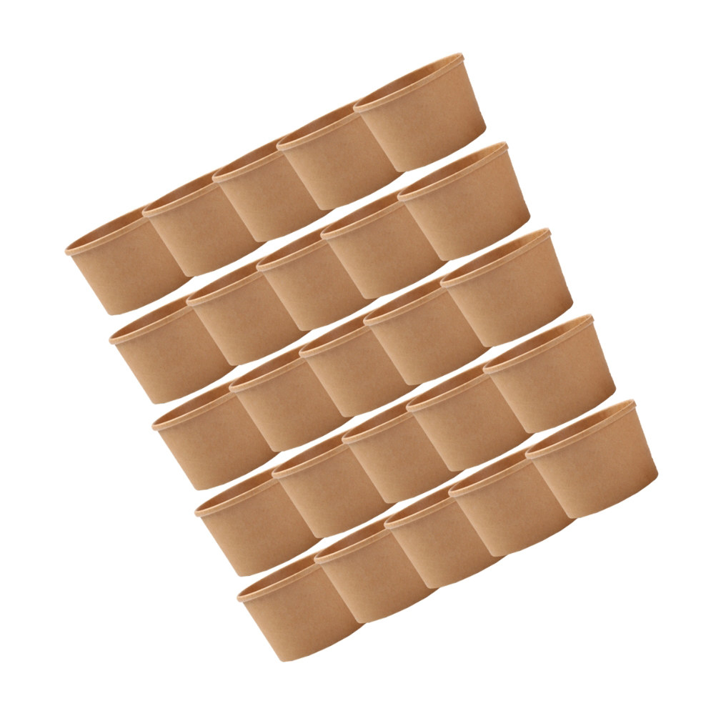 50Pcs Kraft Paper Food Contain - Meal Prep Bowl ulasan dan harga