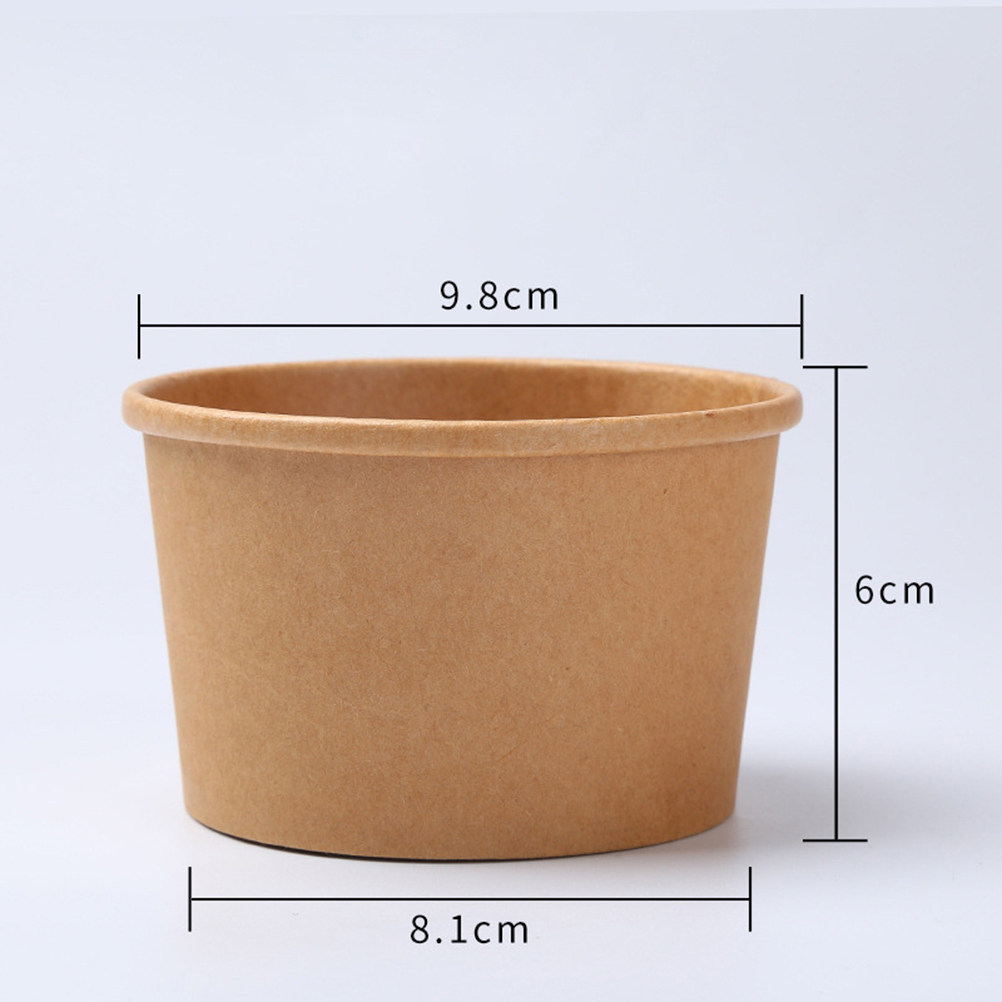 50Pcs Kraft Paper Food Contain - Meal Prep Bowl ulasan dan harga