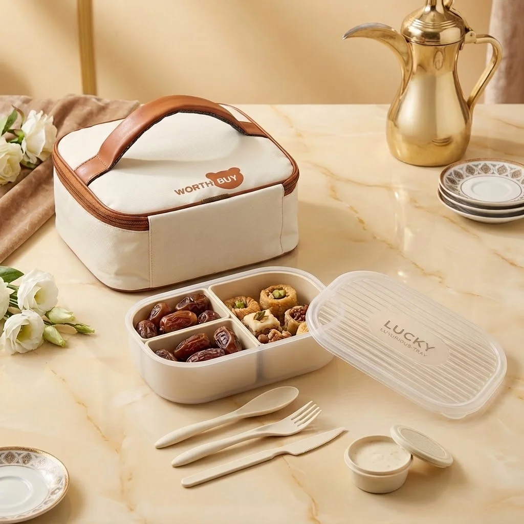 3 Compartment Plastic Bento Lu - Meal Prep Or Prep Meal ulasan dan harga