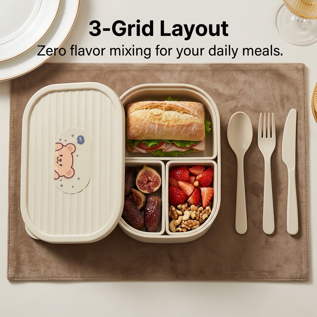 Kawaii Kids Bento Box Plastic  - Meal Prep Or Prep Meal ulasan dan harga