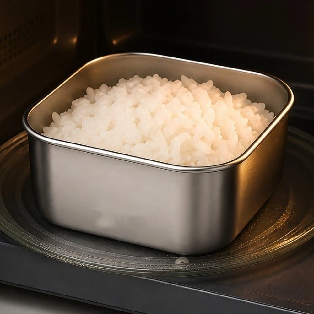 Silicone Lid Stainless Steel F - Meal Prep With Rice ulasan dan harga