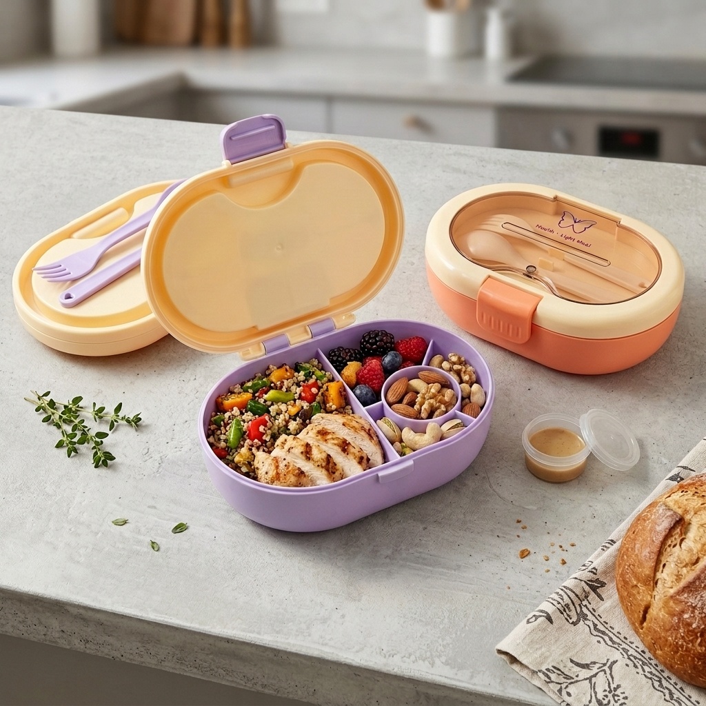 Leakproof Plastic Bento Lunch  - Meal Prep Or Prep Meal ulasan dan harga
