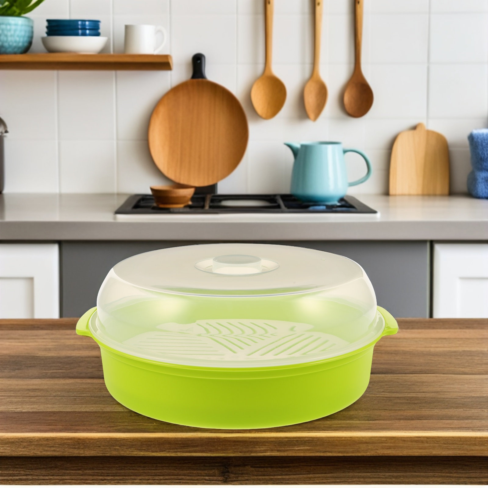 Microwave Steamer Bowl with Li - Meal Prep With Rice ulasan dan harga