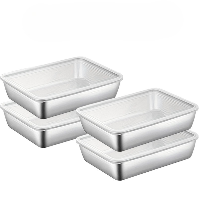 4pcs Stainless Steel Food Stor - Meal Prep Kitchen ulasan dan harga