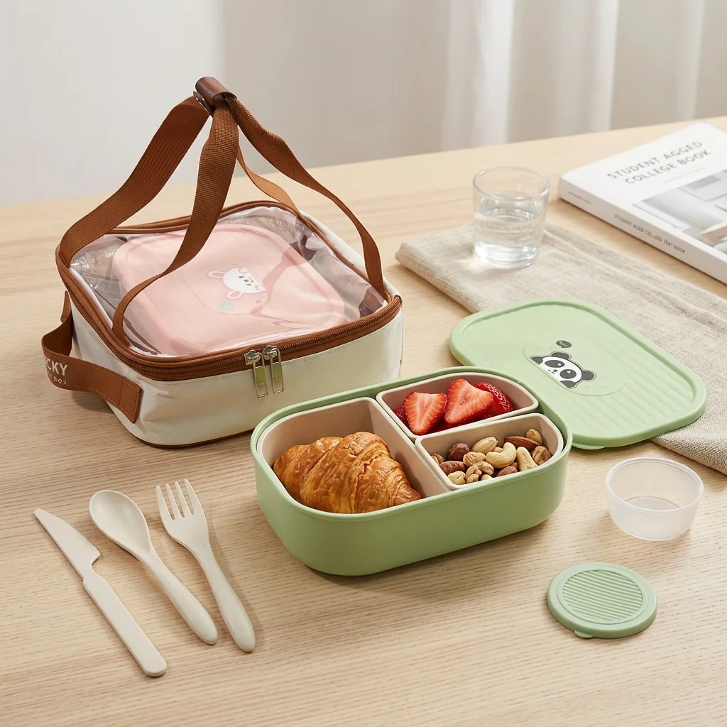Kids Bento Lunch Box with Lid  - Meal Prep Or Prep Meal ulasan dan harga