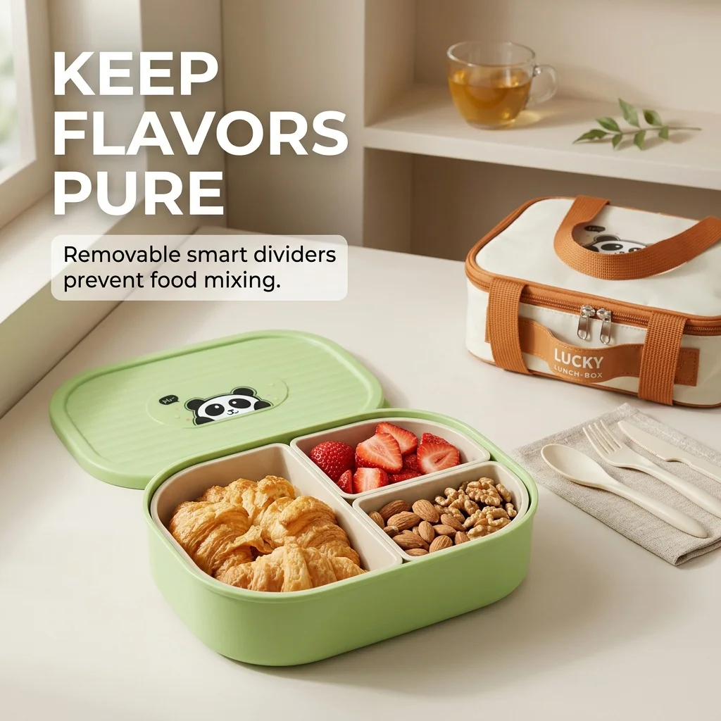 Kids Bento Lunch Box with Lid  - Meal Prep Or Prep Meal ulasan dan harga