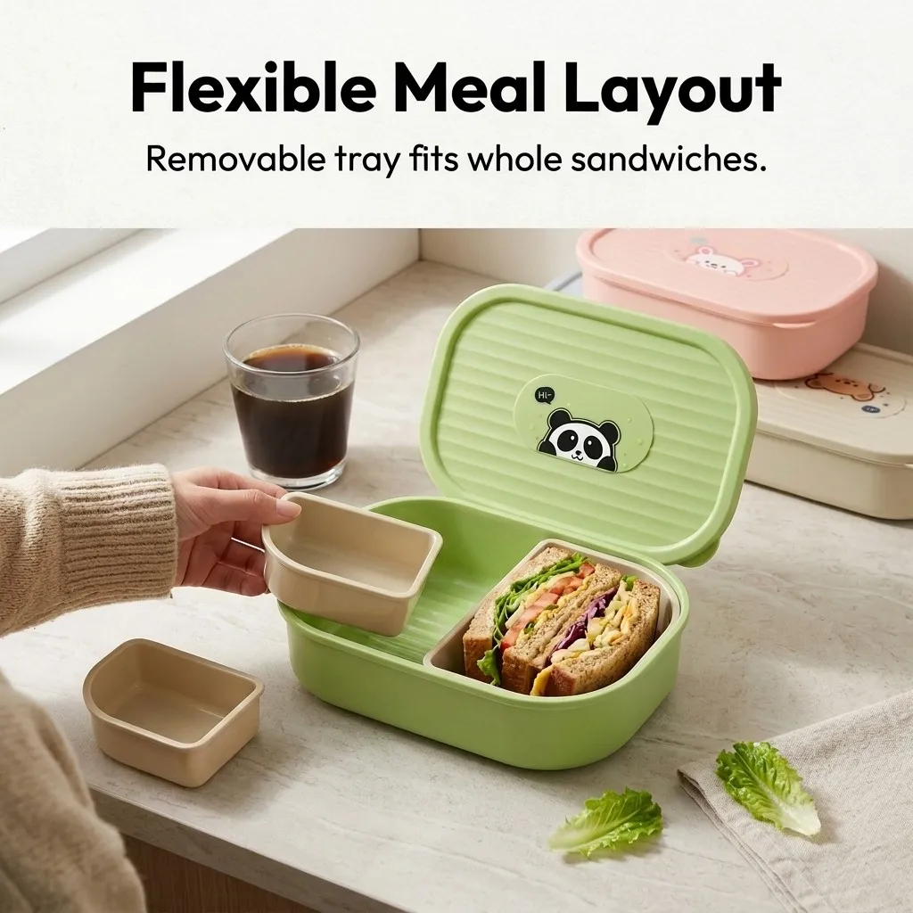 Kids Bento Lunch Box with Lid  - Meal Prep Or Prep Meal ulasan dan harga