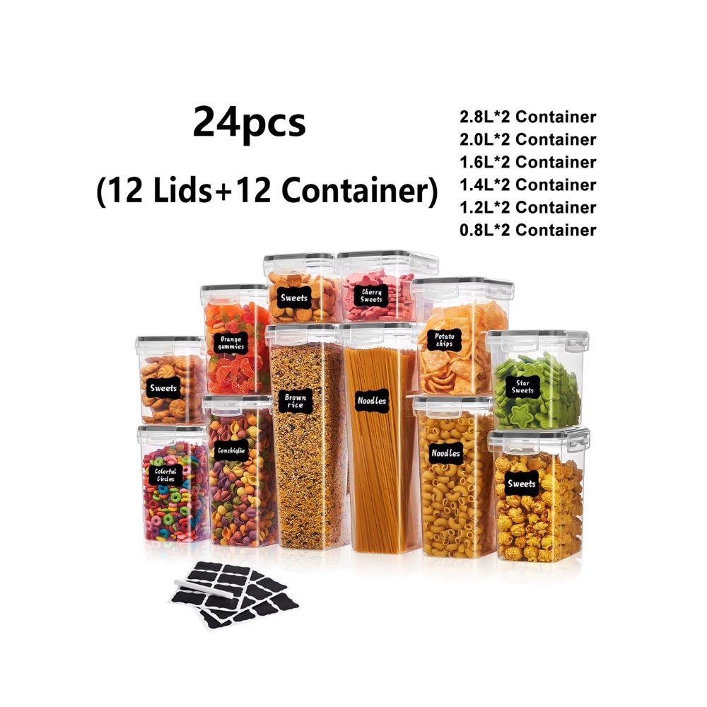 24Pcs Sealed Food Storage Cont - Meal Prep With Rice ulasan dan harga