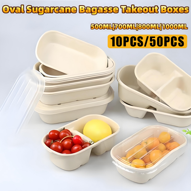 10/50PCS Disposable Takeaway B - Meal Prep Bowl ulasan dan harga