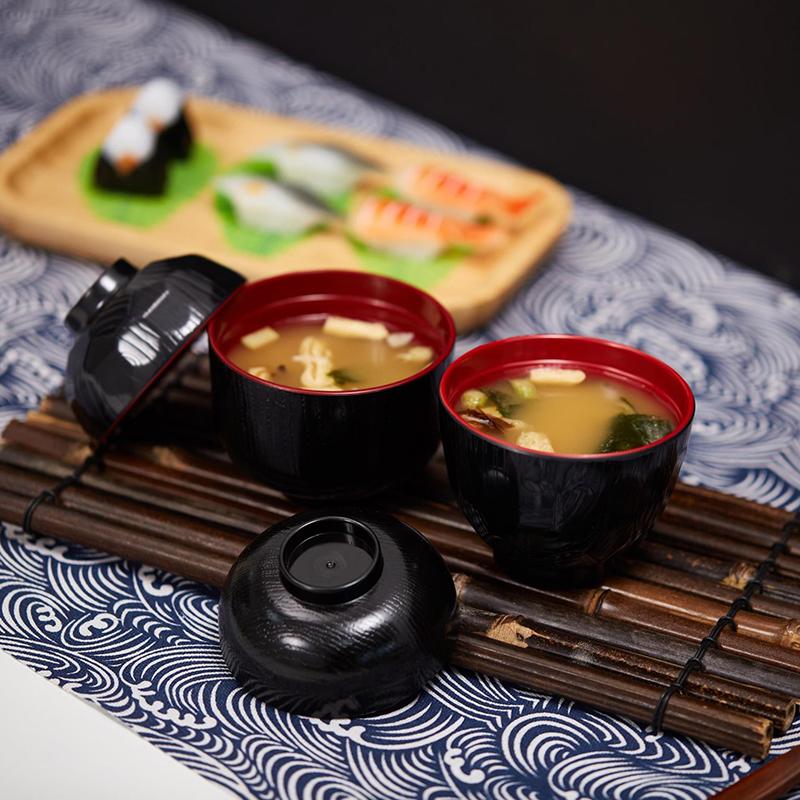 2 Tone Miso Soup Bowl with Lid - Meal Prep With Rice ulasan dan harga