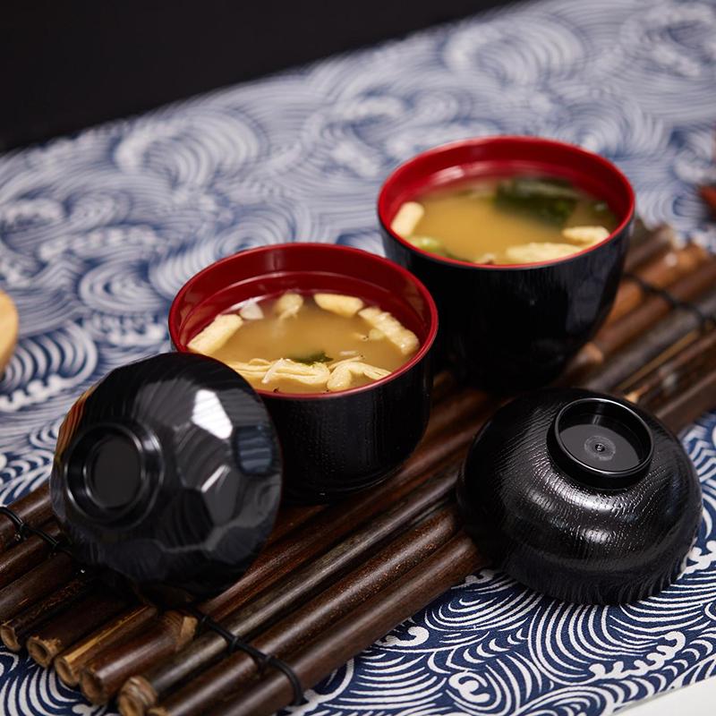 2 Tone Miso Soup Bowl with Lid - Meal Prep With Rice ulasan dan harga