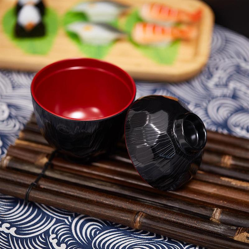 2 Tone Miso Soup Bowl with Lid - Meal Prep With Rice ulasan dan harga