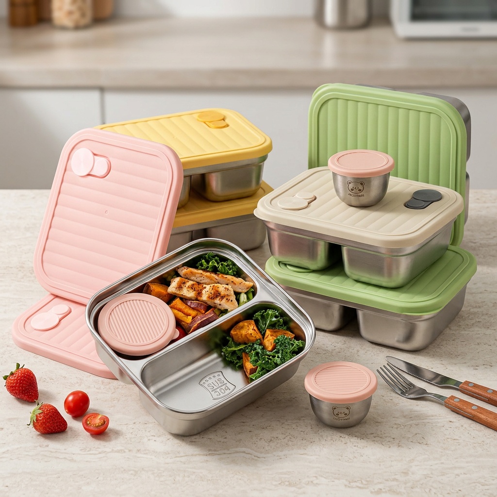 304 Stainless Steel Lunch Cont - Meal Prep Bowl ulasan dan harga