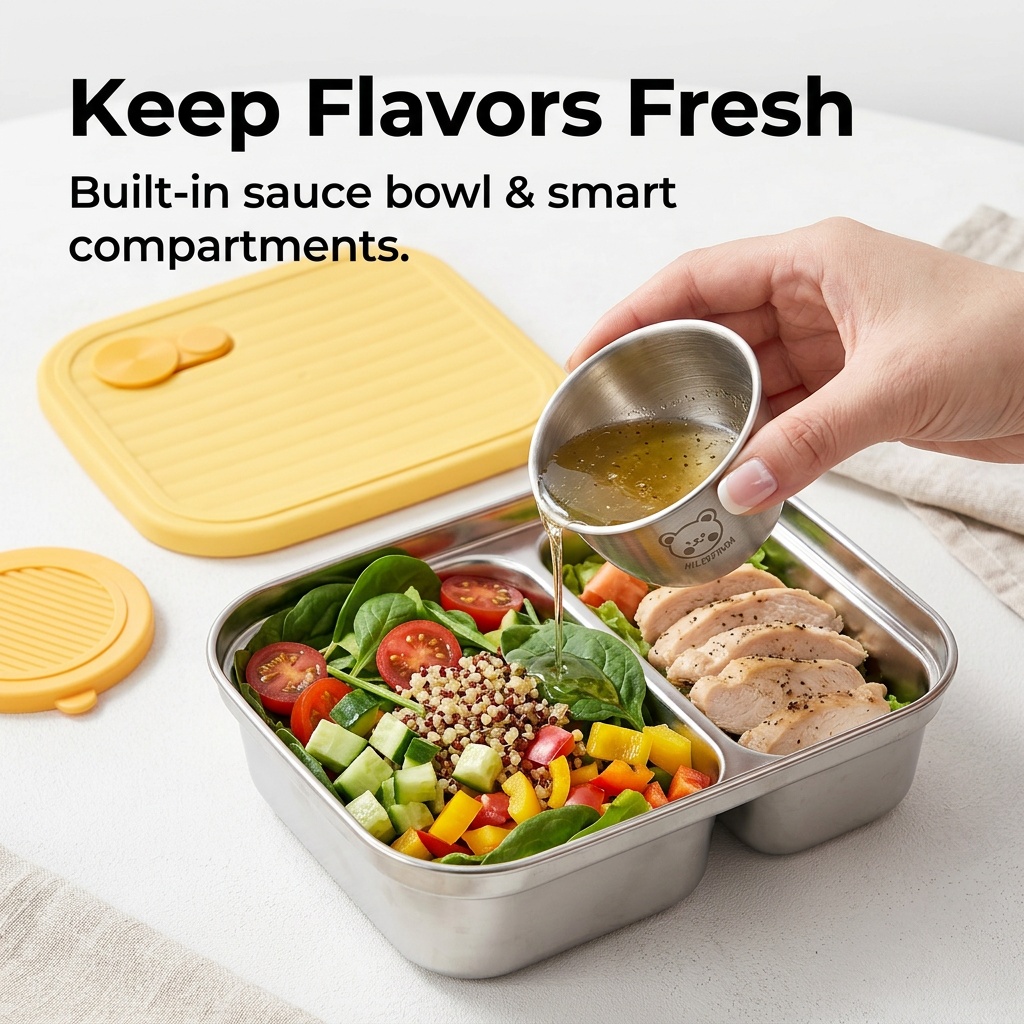 304 Stainless Steel Lunch Cont - Meal Prep Bowl ulasan dan harga