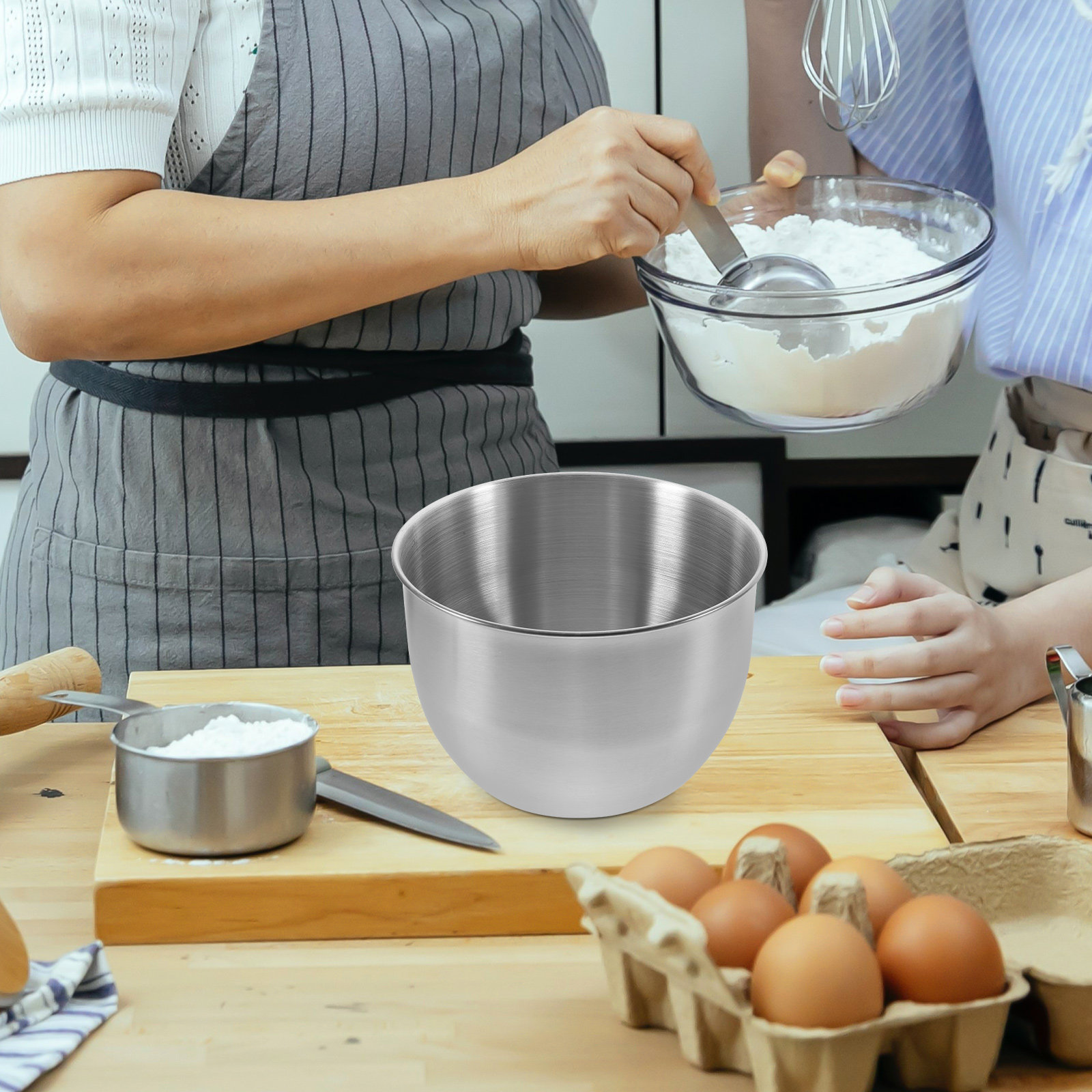 Deep Stainless Steel Mixing Bo - Meal Prep Bowl ulasan dan harga