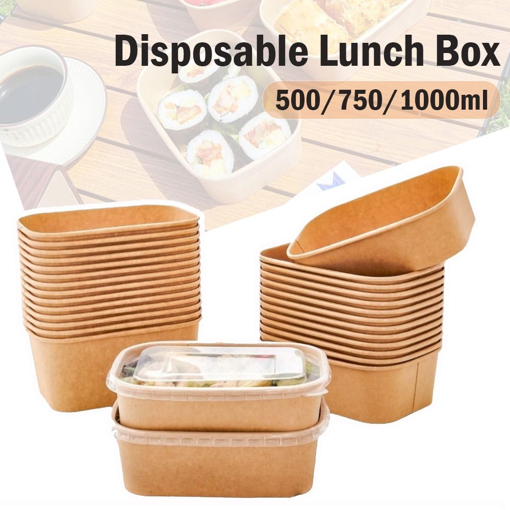 10PCS/Set Square Disposable Lu - Meal Prep Bowl ulasan dan harga
