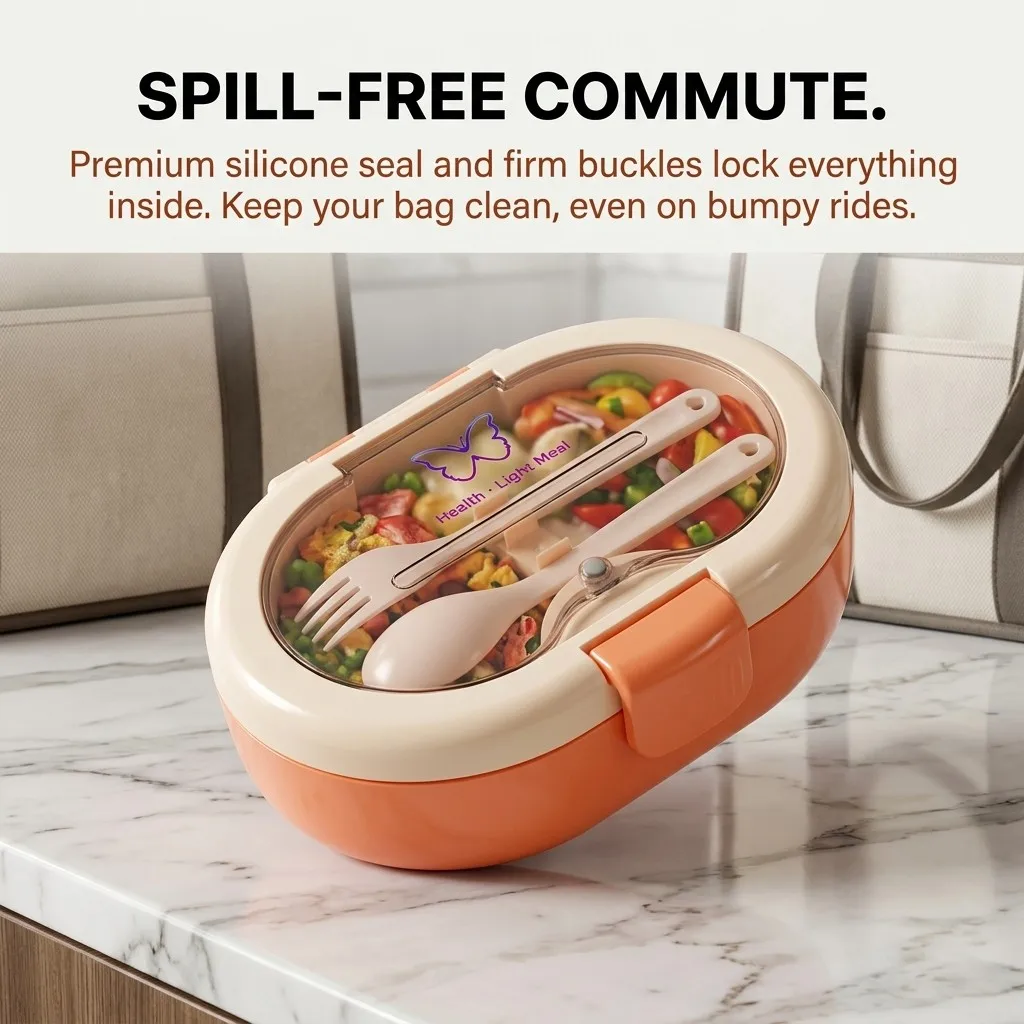 Plastic Bento Lunch Box with C - Meal Prep Or Prep Meal ulasan dan harga